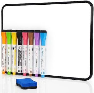 Dry Erase Mini Whiteboard, A4 Small Whiteboard, Portable Double-Sided Dry Erase Board for Drawing in School & Home