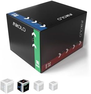 Mikolo 3-in-1 Foam Plyo Box–Soft Plyometric Jump Box with Solid Wood Core,High-Density Foam and Non-Slip Cover–No Assembly Required,Ideal for Home Gym Workout(24" x 20" x 16")