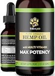 Billion Pets - Hemp Oil for Dogs Cats - Made In USA - Max Potency - Calming Drops For Dogs - Omega 3, 6, 9 (1 Pack)