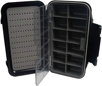 Aventik Compartment Waterproof Fly Box Large Capacity for Fly Fishing Flies 7.84x4.24x1.68inch (Easy Grip Foam with Compartment)