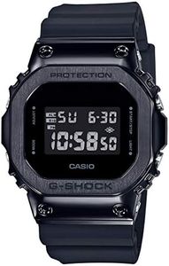 CASIO Men's G-Shock GM5600 Series Interchange Band Digital Watch, Clear Dial, Black Band, Black Bezel