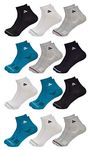 SJeware Polyester 12 Pairs Men And Women Ankle Length Socks Free Size Multicolor (Pack Of 12)