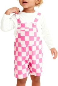 Haloumoning Toddler Baby Boys Checkered Overalls Kids Sleeveless Jumpsuit Shorts Summer Romper with Pocket 9M-8Y