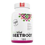 PlantVital Organic Beet Root - Made in Canada - 1400mg (per 2 capsules) - Antioxidant Supplement - Protects Against Oxidative Damage and Free Radicals - 120 Vegan Capsules, 2-Months Supply
