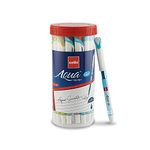 Cello Aqua Blue Gel Pen Jar of 25 Units || Gel Pens Blue | Jar of 25 Units | Gel Pens Set for Students | Pens for Office Use | Gel Pens for Writing | Waterproof Gel Pen