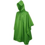 Rain Poncho Raincoat Waterproof for Men Women Adult Hiking Fishing Festivals Grass-Green