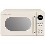 Russell Hobbs RHM2044C Retro 20 Litre Cream Digital Microwave, 800W, Mirror Finish, 8 Auto Cook Settings, 5 Power Levels