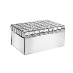 American Atelier Beaded Square Gem Mirror Jewelry Box, Large