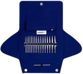 Addi Click Novel Lace Short Tip Set-8 PRS, 5 Cords, 1 Connector, Metal, Oine Size