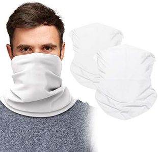 Sojourner Neck Gaiter, Bandana, Buff (2 Pack) - Face Cover for Men, Women, and Teens - Neck Warmer UV Sun Protection Gator (White)