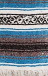 DistinctLook Mexican Falsa Blanket/Throw/Rug, 6 colours HAND LOOMED Recyled Yarn Yoga Meditation Camping Picnic Festival (Blue Style 2)