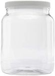 CLEARVIEW 1/2 Gallon Plastic Jar - 1 Pack | Containers and Organization (64 Ounce Jar)