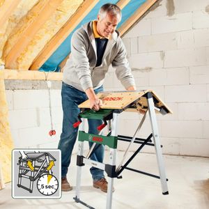 Bosch PWB 600 Portable Work Bench – Foldable, Lightweight Table