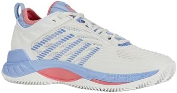 K-Swiss Women's Hypercourt Supreme 2 Hb Tennis Shoe, Bright White Open Air Strawberry Ice, 38.5 EU