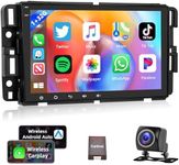 Podofo Car Stereo for Chevrolet Chevy Silverado GMC Sierra Buick Enclave 2007-2012 in Dash Navigation GPS Units,8 Inch Car Radio with Wireless Carplay Android Auto,Bluetooth,FM/RDS,SWC+Backup Camera