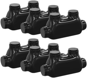 RVBOATPAT Aluminum Wire Connectors 250MCM-6AWG Splice Connector/Reducer Insulated Inline Splice Connector 5/16" Slotted Allen Hex Insulated Cable Connectors - 6 Pack