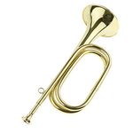 Homyl Cavalry Trumpet Marching Bugle Horn Mini Brass Instrument