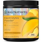 KEY NUTRIENTS 90 Servings Electrolytes Powder No Sugar - Tropical Peach Mango Electrolyte Drink Mix- No Calories, Gluten Free Electrolytes Powder - Keto Friendly, Non GMO, Made in USA