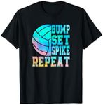 Colorful Teen Girls Volleyball Bump