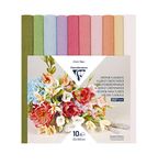 Clairefontaine - Ref 995000C - Florist Crepe Paper (Pack of 10) - 25cm Width x 100cm Length, Heavyweight, Malleable, High Elasticity - Assorted Pastel Colours