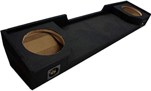 American Sound Connection Compatible with Chevy C/K Silverado or GMC Sierra Full Size Extended Cab Truck 1988-1998 Dual 10" Subwoofer Sub Box Speaker Enclosure