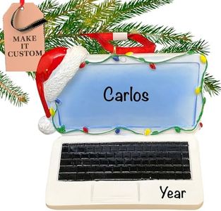 Personalized Computer Ornament 2024 – Fast & Free 24h Customization – Computer Christmas Ornament for Tree – Custom Gift Wrapped Laptop Computer Keepsake for Work from Home