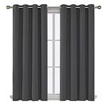 Deconovo Thermal Insulated Blackout Curtain for Bedroom 52 by 63 Inch Dark Grey 1 Panel