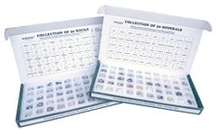 rocksmins collection of 100 rocks & minerals for education (50 rocks + 50 minerals) 2 boxes- Multi color