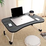 GROSSē Laptop Bed Table Desk for Bed and Sofa Breakfast Bed Tray Laptop Lap Desk Folding Coffee Tray Notebook Stand Reading Holder for Couch Floor Kids, Work Form Home(60 x 40 cm)