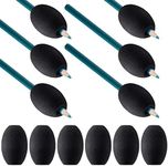 Outus 12 Pieces Pen Grip Kids Adult Egg Pencil Pen Grip Handwriting Pen Grips Foam Pen Grips Pen Writing Aid Holder Soft Cushioned for Drawing Student Right or Left Handed Use (Black)