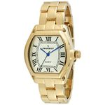 Peugeot Women's 14K Gold Plated Tank Roman Numeral Bracelet Dress Watch 7069G