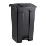 Safco Products Plastic Step-On Trash Can 9923BL, Black, Hands-Free Disposal, 23-Gallon Capacity