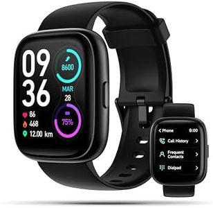 KEEPONFIT Smart Watch, 1.83" Touch Screen Smartwatch with Alexa Built-in IP68 Waterproof, Pedometer,Fitness Tracker with 100 Sports Modes Heart Rate/SpO2/Stress/Sleep Monitor for Men and Women