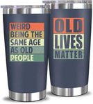 NewEleven Christmas Gifts For Men, Women - Funny Gag Gifts Ideas For Dad, Mom, Grandpa, Grandma, Husband, Wife, Uncle, Him - 40th 50th 60th 70th 80th Birthday Gifts For Men Women – 20 Oz Tumbler