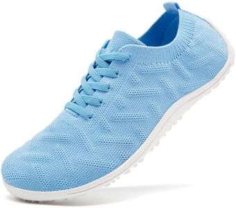 DLWKIPV Women Barefoot Shoes Slip-On Lightweight Minimalist Walking Shoes for Travel Hiking Casual Wear Daily Use Zero Drop Thin Sole Soft Breathable Upper Light_Blue US 9