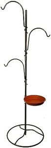 Yard Butler Yard Tree Bird Center - Beautiful Home Decor for Garden - Adjustable Hooks for Endless Hanging Decor Options - Perfect for Hanging Bird Feeders or Birdhouses - Included Circular Birdbath