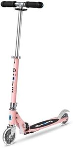 Micro | Trottinette Enfant LED Sprite | Trottinette compacte et Pliable | Apprentissage de l'équilibre | 2 Roues | 5+ Ans | Néon Rose