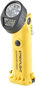 Streamlight 91810 Survivor Pivot 325-Lumen Right Angle Articulating Dual Beam Flashlight with Alkaline Batteries and Clip, Yellow