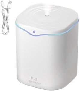 Compact 2L Humidifier for Desk Use, Travel Friendly Noiseless Humidifier | Perfect for Kids’ Rooms, Nurseries, and Plants | Quiet and Efficient Humidity Control for Large Spaces