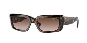 Vogue Eyewear Unisex's X Hailey Bieber Collection Vo5440s Sunglasses, Dark Havana/Brown Gradient, 52 mm