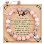 NANOOER Sister Gifts from Sister - Meaningful Beaded Bracelet Birthday Gifts for Sister Women-Perfect Sister Gifts for Sister Best Friends Birthdays, Farewells, Long-distance Relationships, and Christmas