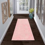 HomeNette Washable Runner Rug 80x200 cm, Non Slip, Stain Resistant, Waterproof, Pink Runner Rugs for Hallway, Entryway, Laundry Room, Living Room, Bathroom, Kitchen, Tokyo Collection Area Rugs