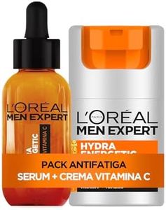 L'Oréal Men Expert Hydra Energetic Serum con Vitamina C y Crema Hidratante Anti-Fatiga