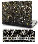 Laptop Case Compatible with MacBook Air 11 inch 2015 2014 2013 2012 2011 2010 Release A1370 & A1465, Protective Hard Plastic Pattern Case Shell and Keyboard Cover for 11.6" Mac, Gold Stars