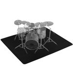 IBVIVIC 5.2Ft x 6.5Ft Drum Pad Drum Mat Drum Carpet Tightly Woven Fabric with Non-Slip Grip Bottom Roll of 35 Square Feet Great Gift for Drummers, Black