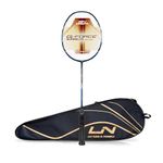Li-Ning G-Force 5900 Superlite Strung Badminton Racquet with Free Head Cover| 79 Grams (Navy/Gold/White)