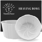 TIMELESS RAZOR White Shaving Bowl w/Ridges - Mixes Mens Shaving Cream & Shaving Soap - Durable & Holds Heat Longer - Whip a Quick, Rich & Thick Lather - USA Made