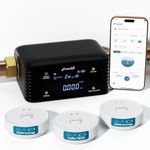 Frizzlife LPG365-P Smart Water Monitor and Automatic Shutoff with 3 Leak Sensor - 0.01 GPM Ultrasonic Micro Leak Detection,Wi-Fi/APP Control, Pressure+Flow Monitor,24/7 Water Usage Reports,3/4" and 1"