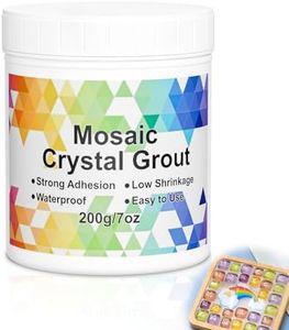 Mosaic Crystal Grout – Translucent Mosaic Grout Filler for Tiles Crafts, No Need to add Water, Essential for Handmade Art Glass Decor, & DIY Craft Projects (7.05oz)