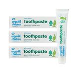 Green People Organic Children Spearmint & Aloe Vera Toothpaste Bundle - 100% Natural, for Kids - Fluoride & SLS Free - Vegan, Organic & Cruelty Free, 3x 50ml